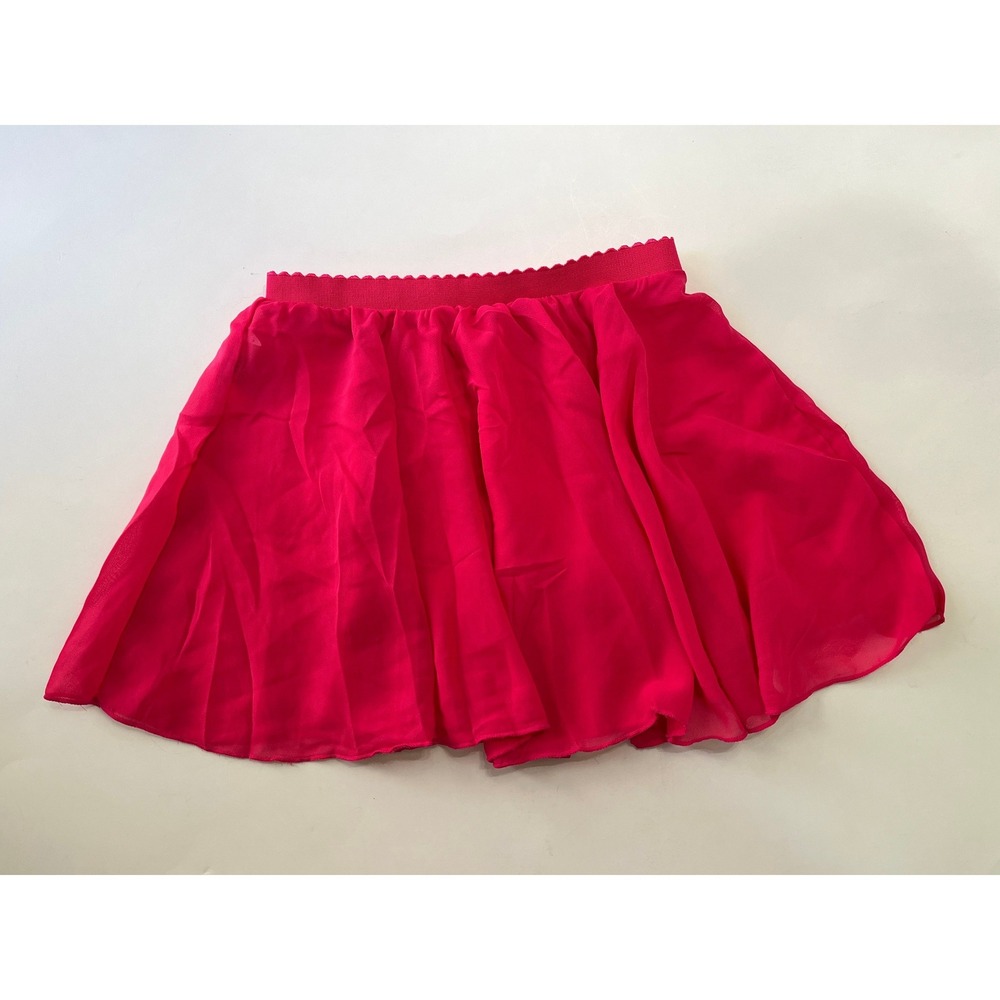 Hot Pink Chiffon Mini Ballet Skirt Flowy Dance Skirt Fuchsia